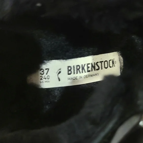 Birkenstock black Arizona genuine shearling lined sandal 37 or 40 - Picture 7 of 9